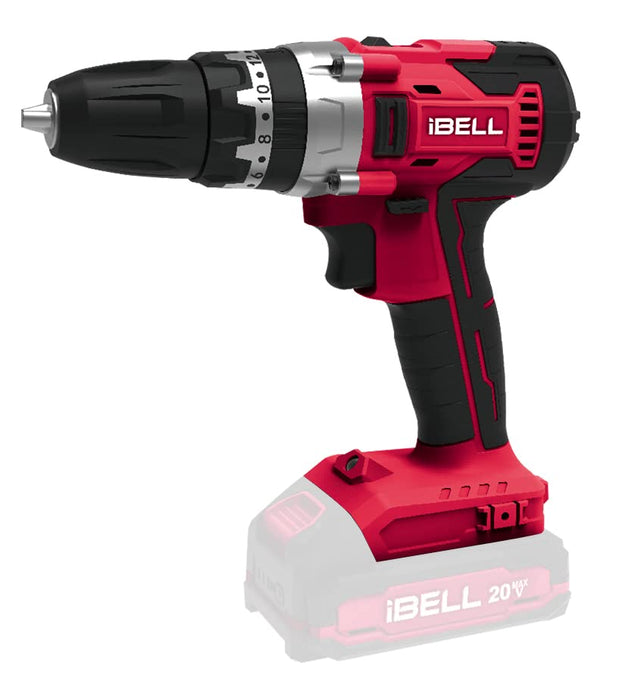 IBELL One Power Series Cordless Impact Drill CD20-30 20 volts 30Nm 1450RPM, 20 Watts (Battery & Charger not included), Red  with 6 months warranty