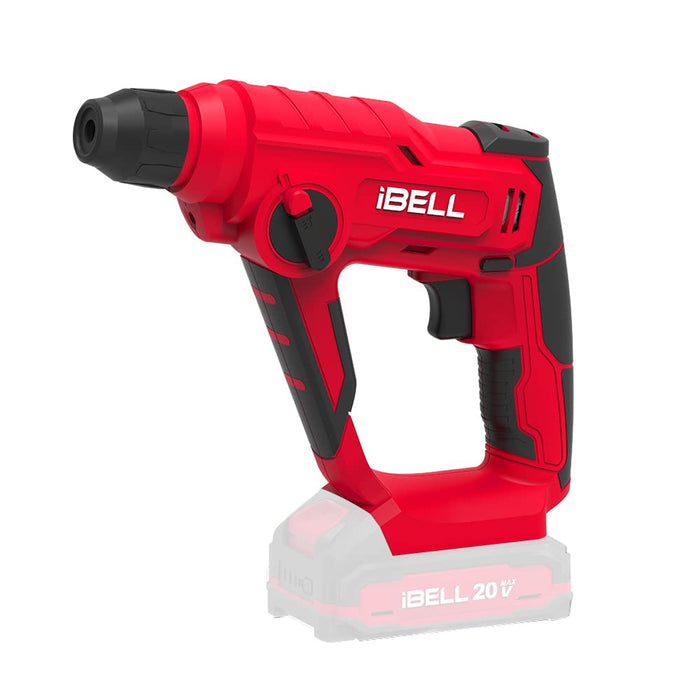 IBELL One Power Series Cordless Rotary Hammer Drill CH20-10 20V 900RPM, 0.375 inches (Battery & Charger not included)- Red