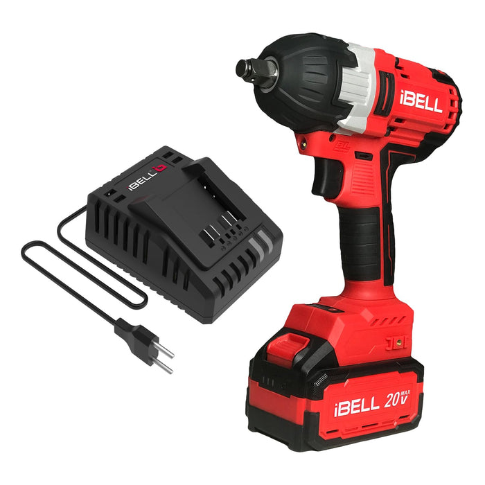 IBELL One Power Series Cordless Impact Wrench Brushless BW 20-50 20V 1/2" 500Nm 4Ah Battery & Charger with 18 months warranty