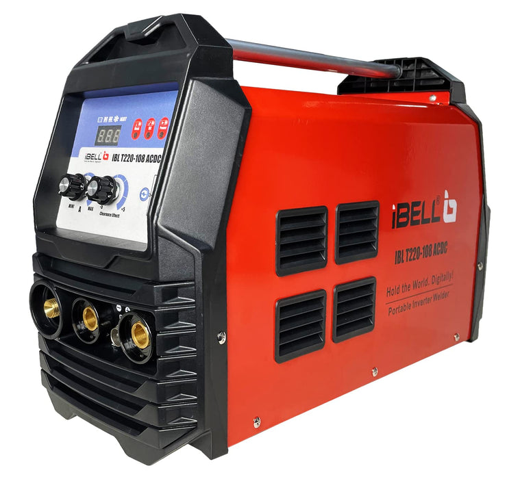 iBELL AC/DC TIG-MMA Inverter Welding Machine T220-108, 220A, 220V, IGBT, Anti Stick, with 10nos Tungsten Rods & All Accessories Included - 1 Year Warranty