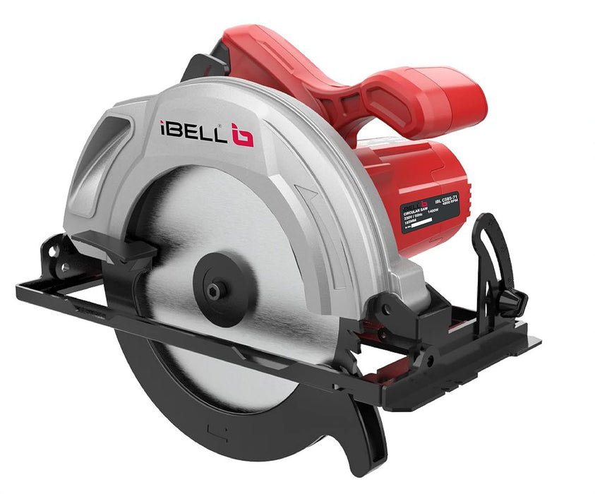 IBELL Circular Saw CS85-71, 1400W, Copper Armature, 4800 RPM, 185 mm, Cutting angle adjustment and precision cut, Corded Electric