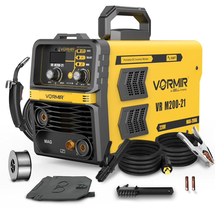 iBELL VORMIR VR M200-21 Inverter MMA/MAG/TIG LIFT Welding Machine (Home/DIY) 200A with Hot Start, Anti-Stick Functions