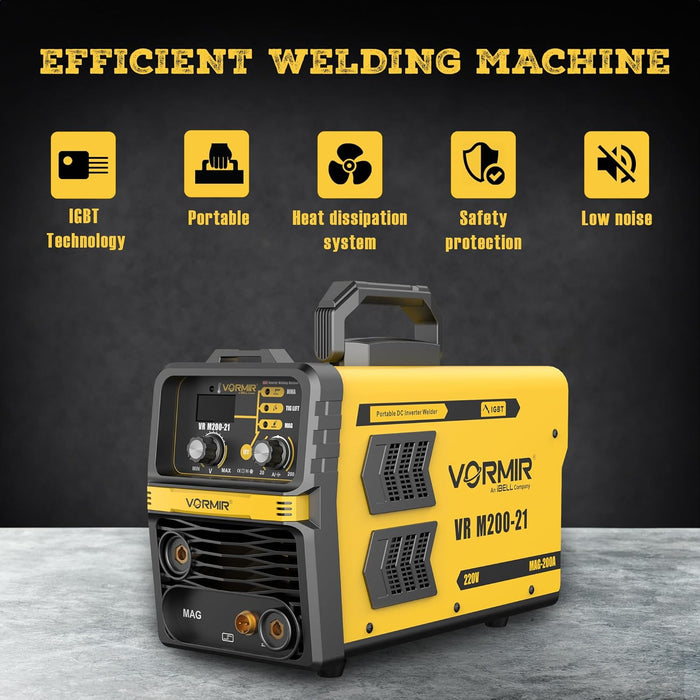 iBELL VORMIR VRM200-21 Inverter MMA/MAG/TIG LIFT Welding Machine (Home/DIY) 200A with Hot Start, Anti-Stick Functions