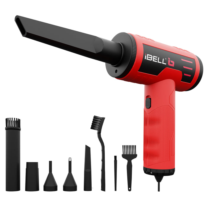 iBell AD20-10 High-Efficiency Compressed Air Duster | 220W, 20,000-105,000 RPM | Brushless Powerful Motor with 3m Cord & Back Grille Protection | Lightweight Blower for Electronics and Inflatables