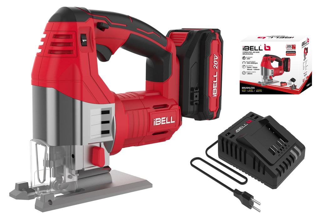 IBELL One Power Series BJ29-65 Cordless Jigsaw Brushless with 2AH Battery and Charger with 12 months warranty