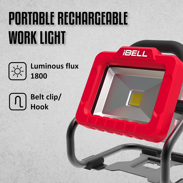 IBELL One Power Series Portable Rechargeable Work Light BL20-20 20V 20W 1800Lm 2Ah Battery & Charger with 6 months warranty