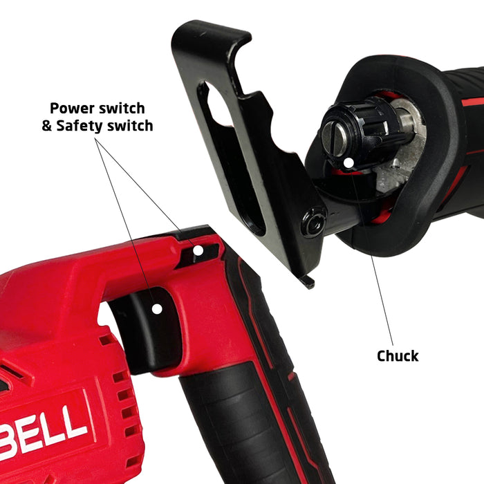 IBELL One Power Series Cordless Reciprocating Saw BR20-48 20V 2700RPM 4Ah Battery & Charger with 18 months warranty