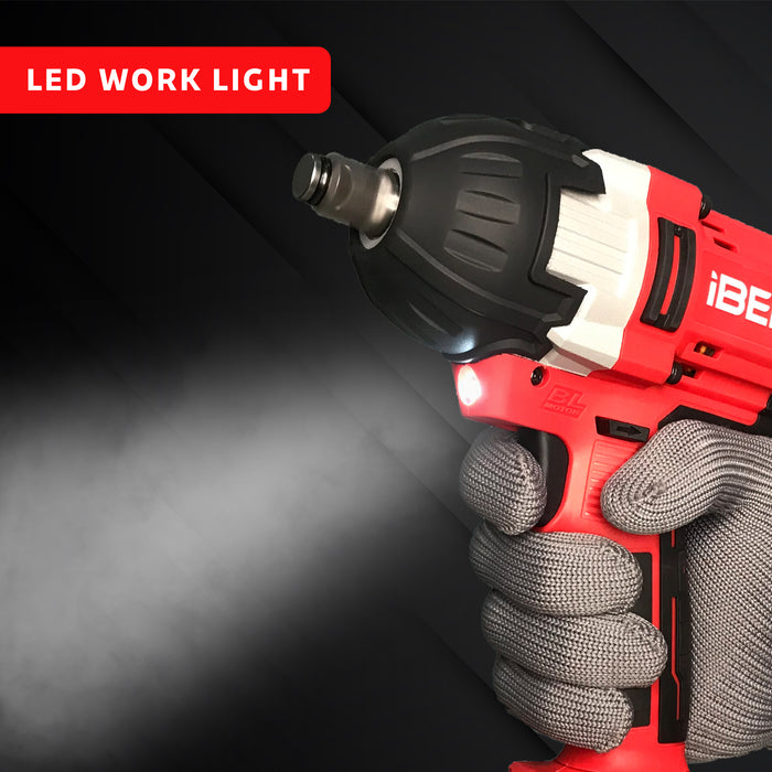 IBELL One Power Series Cordless Impact Wrench Brushless BW 20-50 20V 1/2" 500Nm 2Ah Battery & Charger