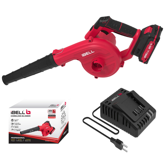 IBELL One Power Series 2-in-1 Cordless Blower CB20-68 20V 2.6M3/MIn with 2Ah Battery & Charger with 6 months warranty