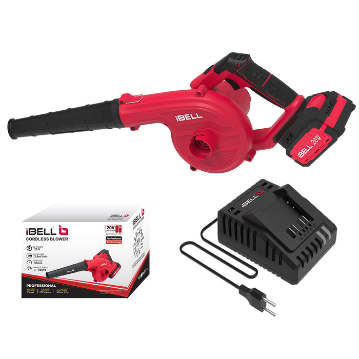 IBELL One Power Series 2-in-1 Cordless Blower CB20-68 20V 2.6M3/MIn 4Ah Battery & Charger with 6 months warranty