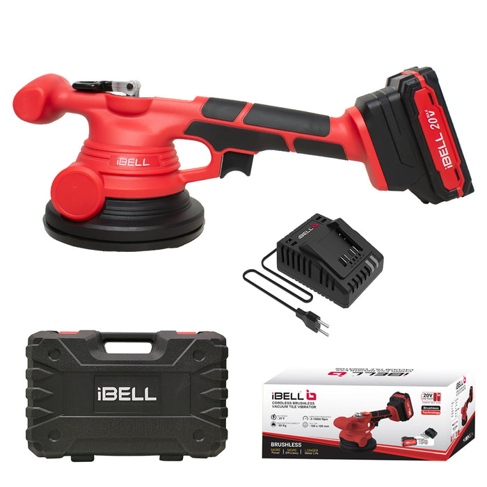 IBELL CT 20-60 20V, 15000 RPM Cordless Tile Vibrator with 2AH Battery and Charger +BMC BOX-6 months warranty