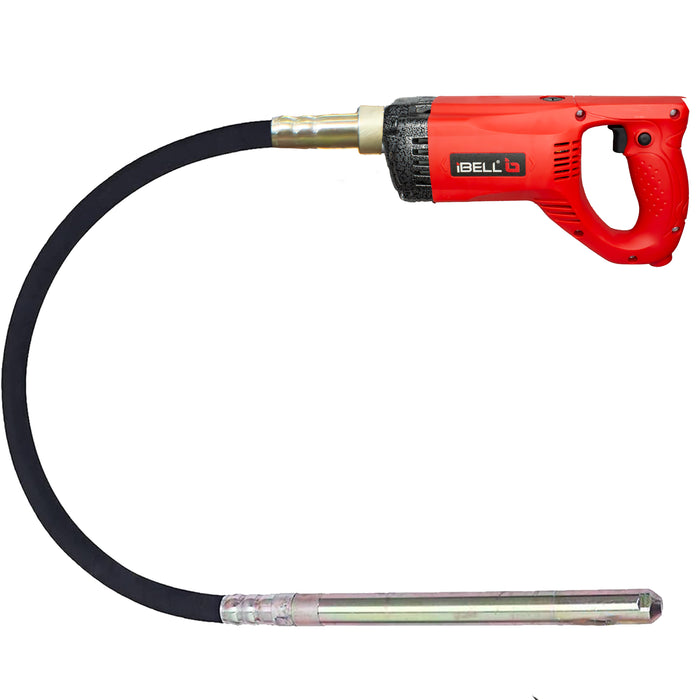IBELL Concrete Vibrator CV50-81, 1050W, Copper Armature, 5000 RPM, 35mm, Vibration Freq 150Hz, Amplitude of Vibration 0.9m with 1.5m rod