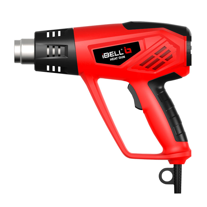 IBELL HG20-98 Heat Gun with 4 Nozzles, 2000W, 12 Temperatures 50 °C to 600 °C, Dual Air Flow 250 | 550 L/min