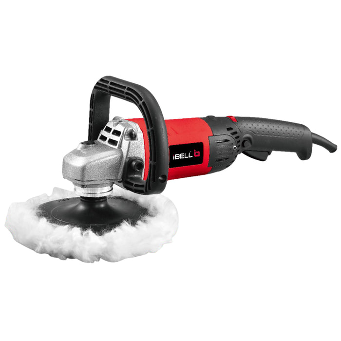 iBell CP80-18, 230V 1400W Variable Speed Car Polisher with 180mm Disc - High-Power Polishing & Sanding Tool for Paint Correction, Waxing, and Headlight Restoration