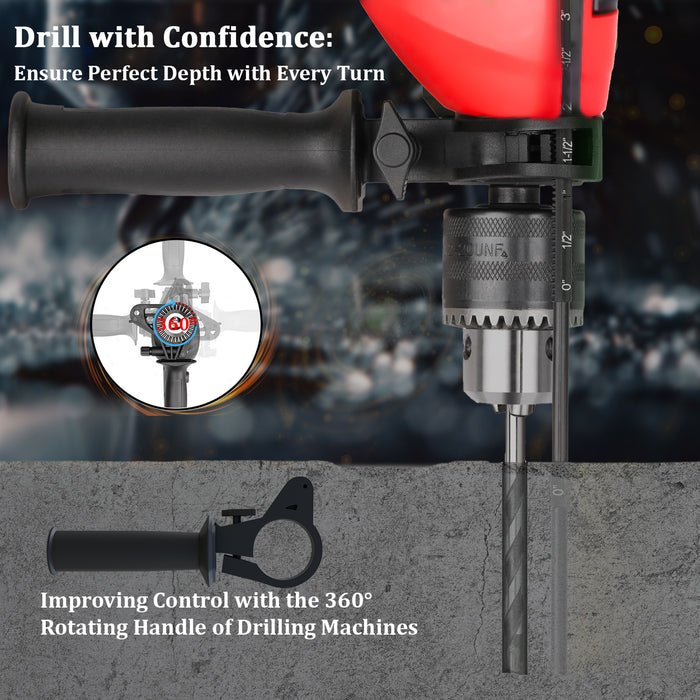 iBELL Impact Drill ID13-23, 750W, Copper Armature, Chuck 13mm manual, 0-2300 RPM, 2 mode selector, Forward/Reverse with variable speed