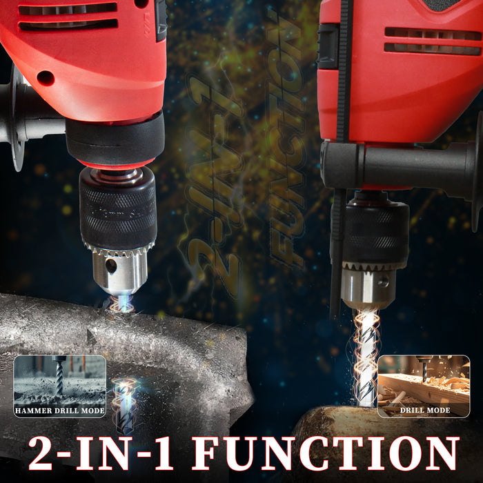 iBELL Impact Drill ID13-23, 750W, Copper Armature, Chuck 13mm manual, 0-2300 RPM, 2 mode selector, Forward/Reverse with variable speed