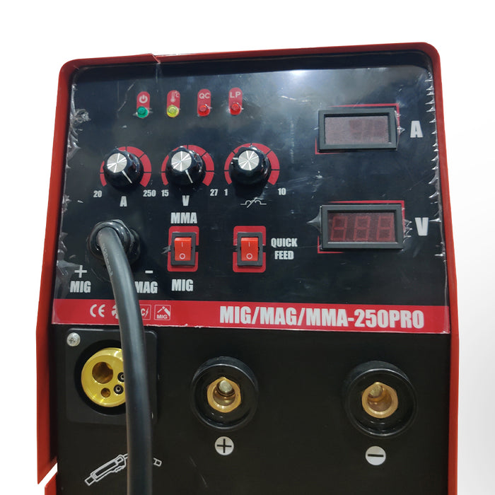 IBELL M250 PRO,250Amp, MIG/MAG/MMA 3 in 1 Multi process 3phase Welding machine- 1 Year Warranty