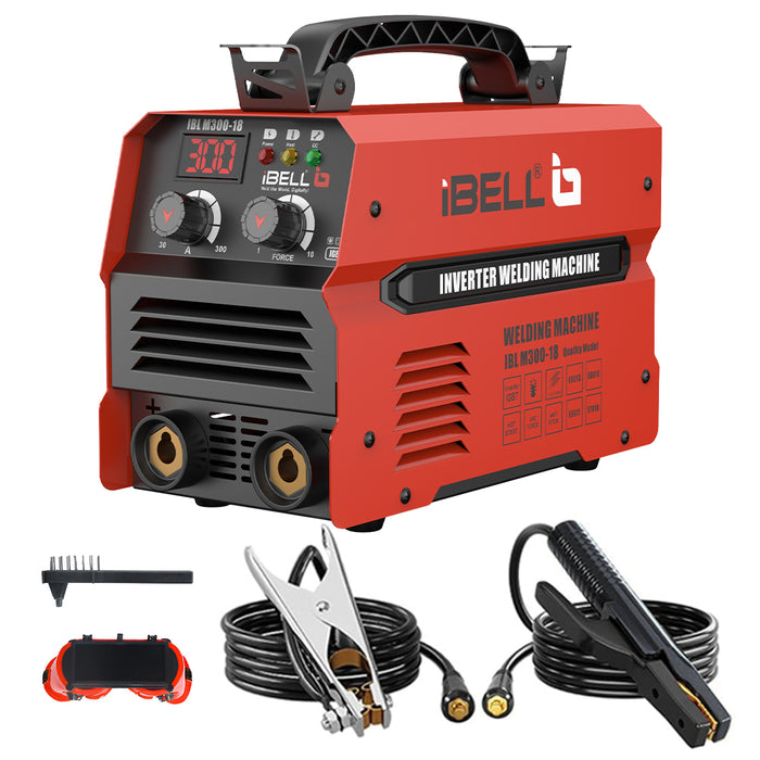 IBELL Inverter ARC Welding Machine (IGBT) M300-18, 300A with Built-in Hot Start, Anti-Stick, and Adjustable Arc Force Functions