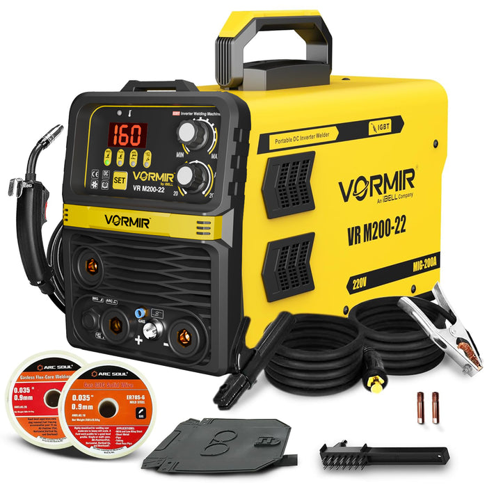 iBELL VORMIR VR M200-22 Inverter MMA/MIG/MAG/TIG LIFT Welding Machine (Home/DIY) 200A with Hot Start, Anti-Stick Functions