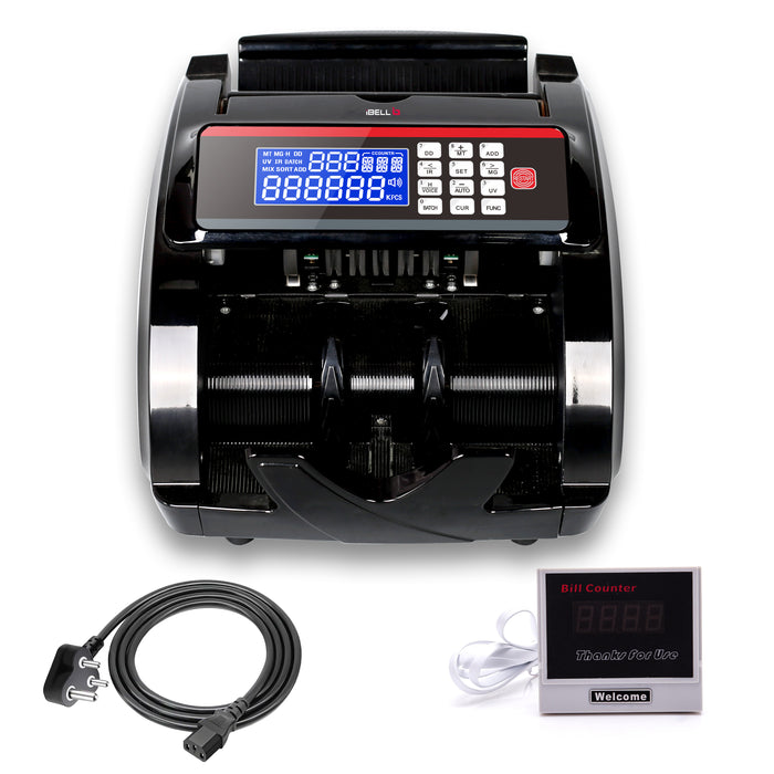 iBELL CM13-LB Money Counting Machine | High-Speed Cash Counter 1000 Notes/Min | UV, MG, IR, MT Fake Note Detection | Multi-Currency Note Counter | Batch & Add Function| 1-Year Warranty