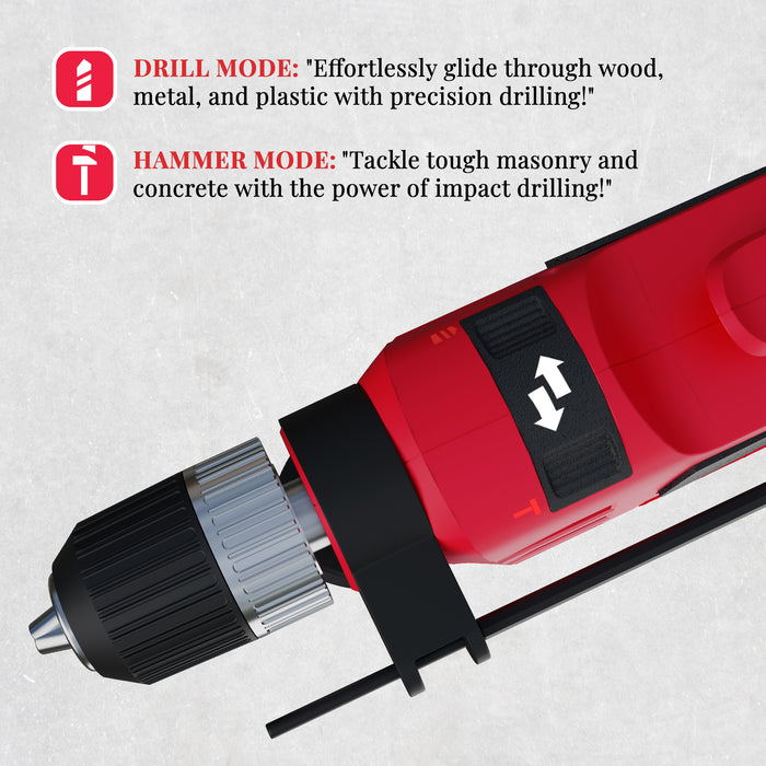 iBELL Impact Drill ID 13-80  13MM, 650W, 2800RPM with Auto Chuck in BMC Box and 17 Accessories