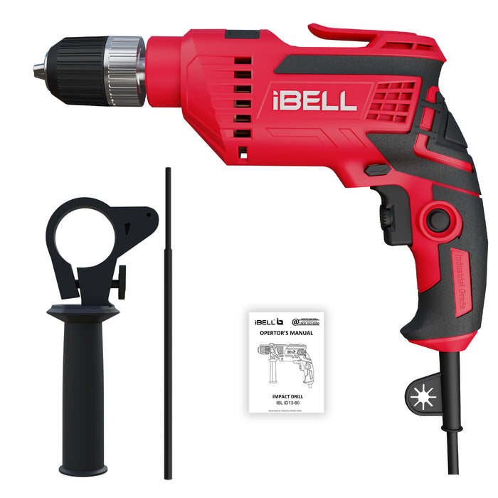 IBELL Impact Drill (Auto chuck), 650W, Copper Armature, Chuck 13mm, 2800 RPM, 2 mode selector, Forward/Reverse with variable speed