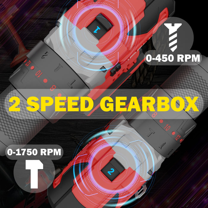 iBELL BD20-80 One Power Series 20V Cordless Impact Drill Brushless | Max 80Nm Torque | 1750 RPM Speed | 13mm Heavy-Duty Metal Keyless Chuck | 20+3 Clutch Settings | LED Light | 2Ah Battery in BMC Box