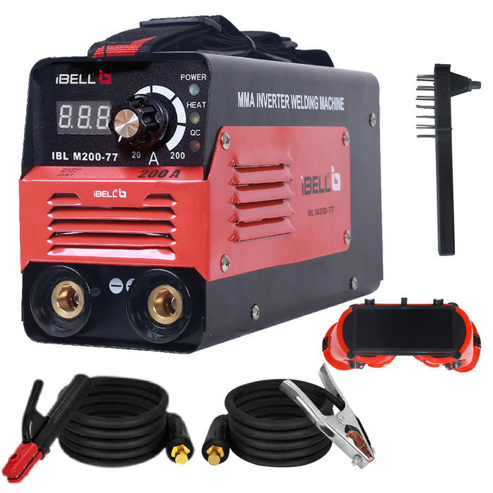 iBELL Inverter ARC Welding Machine (IGBT) 200-77BC with Hot Start and Anti-Stick Functions - 2 Year Warranty