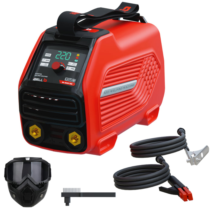 iBELL IBL M220‑76D Inverter ARC Welding Machine 220A | IGBT Technology | PC+ABS Fiber‑Reinforced Body | Adjustable Hot Start, ARC Force & VRD | Anti‑Stick | 1.0–4.0 mm Electrode Support | 2‑Year Warranty