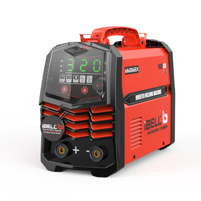 iBELL IBL M300-18D Inverter ARC Welding Machine 300A | IGBT Technology | Adjustable Hot Start, ARC Force & VRD | Lift TIG Mode | Anti-Stick | 1.0–5.0mm Electrode Support | 2-Year Warranty