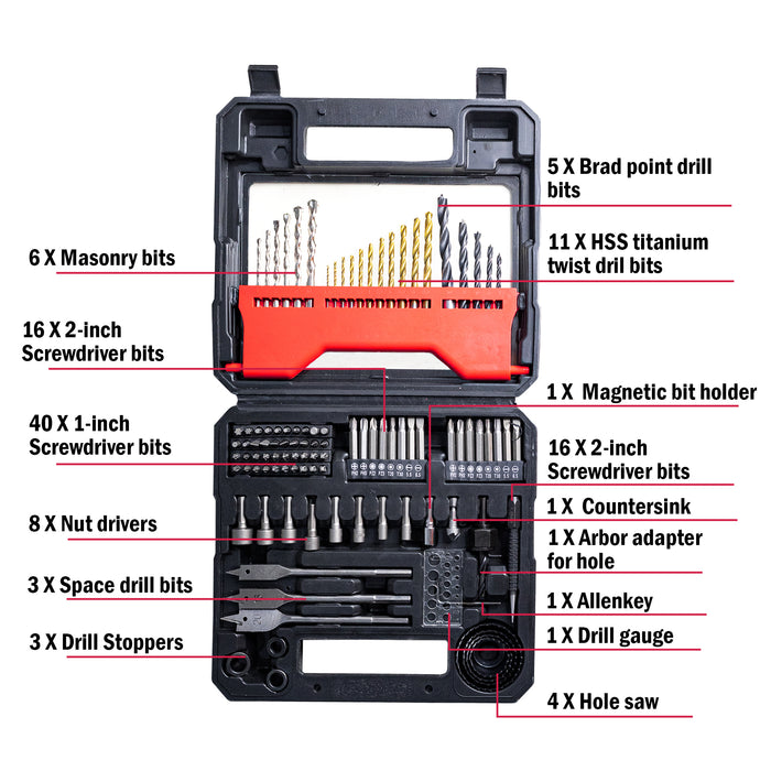 iBell MB-103, 98-Piece Multi-Bit Drill & Driver Set – Essential Tools for Every Job, All in One BMC Box
