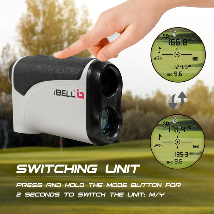 IBELL 800 Yards Laser Rangefinder for Golf & Construction Range Finder Distance Measuring with High-Precision Flag Pole Locking ︱Slope Compensation Mode - 6 Months Warranty