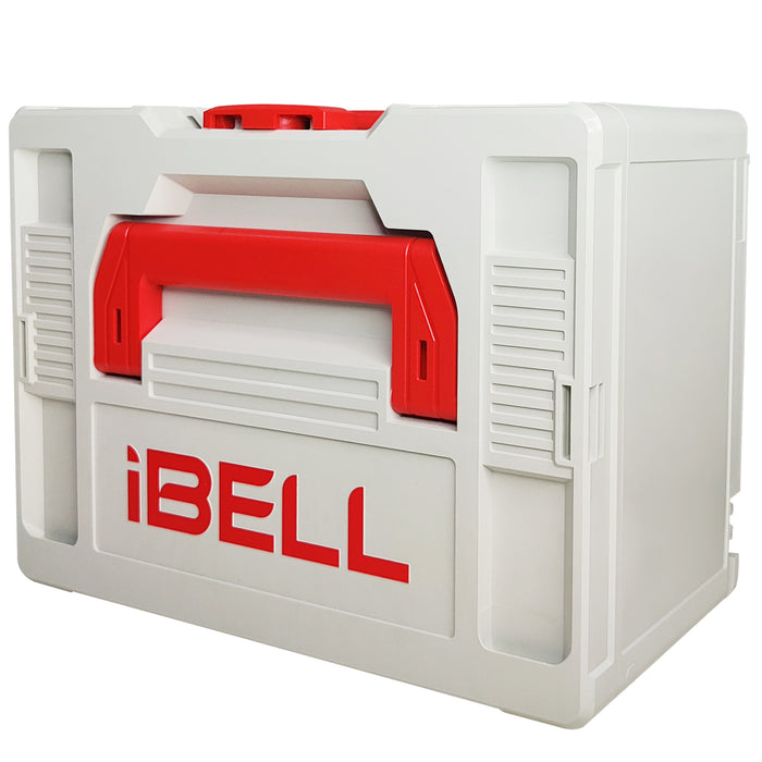 iBELL TB215-1 Large Size Stackable Tool Storage Box - Durable PC+ABS, 50kg Load Capacity, 39x30x21.5cm