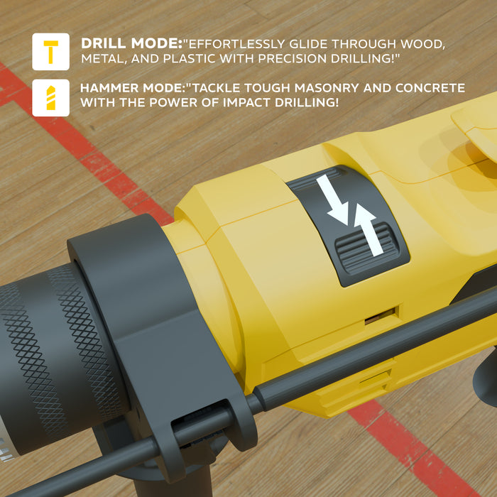 IBELL VORMIR TD13-120 650W Impact Drill Tool Kit – 13mm Keyed Chuck, Copper Armature, 2800 RPM, 145-Piece Yellow DIY, Home Repair & Maintenance Hand Tools & Accessories Set