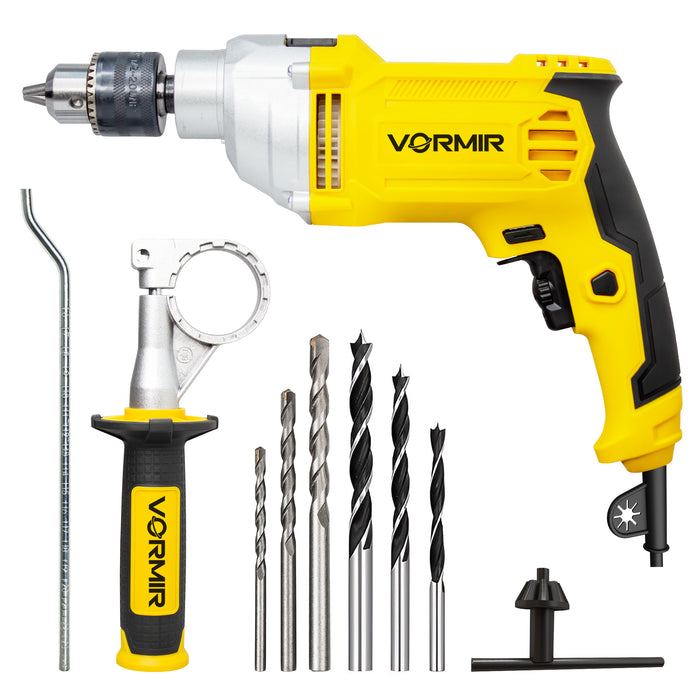 iBELL VORMIR VRID13-30 Impact Drill – 13mm Keyless Chuck, 1100W Electric Drill, 0-3000 RPM Variable Speed, Forward/Reverse, Hammer & Rotary Function, DIY Home & Professional Power Tool,6 Months Warrenty