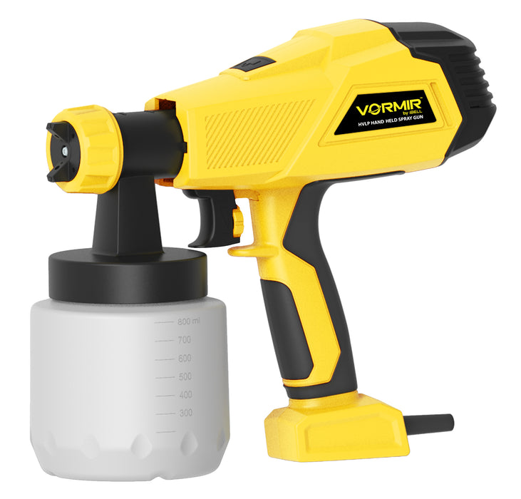 iBELL VORMIR VR SG45-25 Electric HVLP Paint Spray Gun 450W – Portable Painting/Spraying Machine with 800ml Reservoir, Dual Nozzles (1.8mm & 2.6mm), 800ml/min High Flow Rate, Corded Electric