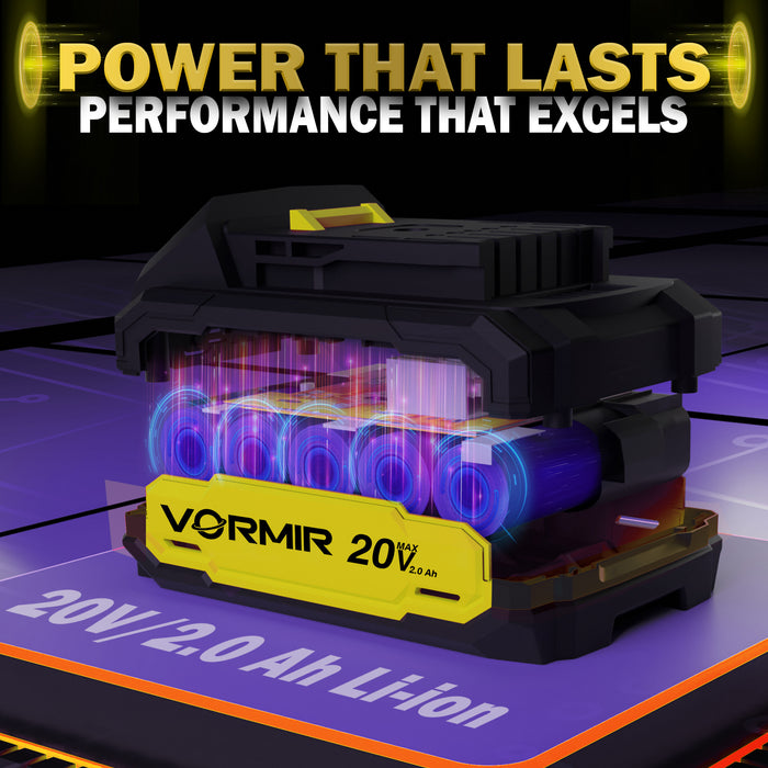 iBELL VR CD21-30 20V Max Cordless Drill Driver | 2 Modes (Drill & Impact), Dual Speed 0–450 / 1450 RPM, 30 Nm Torque, 10mm Chuck, Includes 2.0Ah Li-ion Battery & Fast Charger