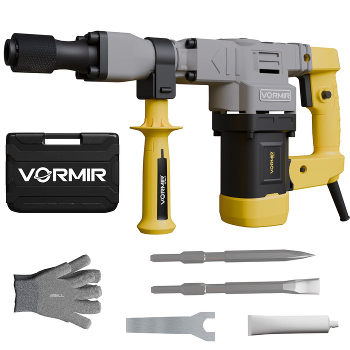 iBELL VORMIR DH10-78 Demolition Hammer – 6Kg, 1150W Copper Armature Motor, 17mm HEX Chuck, 10J Impact Energy, 4100 BPM – Heavy Duty Concrete & Masonry Breaker – 6 Months Warranty