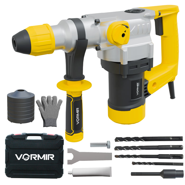 VORMIR Rotary Hammer Drill VR RH28-101, 1000W SDS Plus Core Drill, 26mm Chuck, 5J Impact Energy, 750RPM, 4000 BPM – Heavy Duty Concrete, Masonry & Stone Drilling Machine