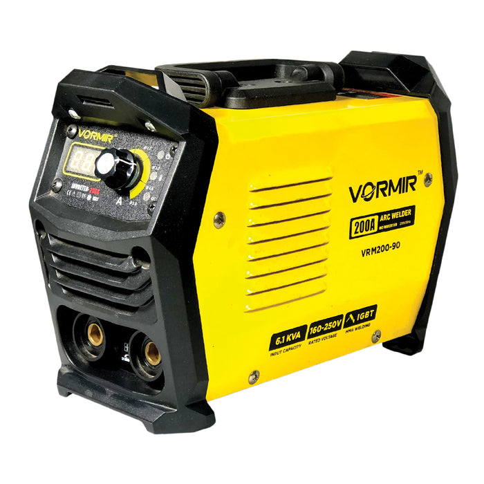 VORMIR M200-90 Inverter ARC Welding Machine (IGBT) 200A with Hot Start, Anti-Stick Functions, Arc Force Control – 1-Year Warranty – with Minor Body Scratches