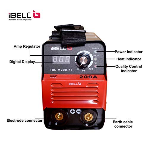 iBELL Inverter ARC Welding Machine (IGBT) 200-77BC with Hot Start and Anti-Stick Functions - 2 Year Warranty