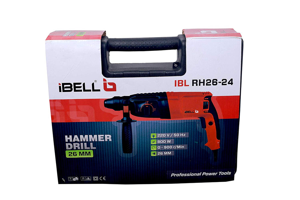 IBELL Rotary Hammer Drill Machine RH26-24, SDS Chuck,800W,900RPM,26MM with 6 Months Warranty