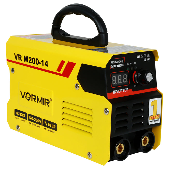 VORMIR Inverter ARC Welding Machine (IGBT)M 200-14 200A with Hot Start, Anti-Stick Functions- 1 Year Warranty