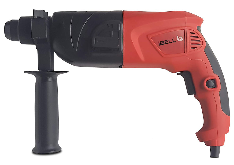 iBELL RH20-25, SDS-Plus, 20MM, 500W Heavy Duty Rotary Hammer Drill, Safety Clutch 2 Functions with Vibration Control, Chisels and Drill Bits with Case - 6 Months Warranty