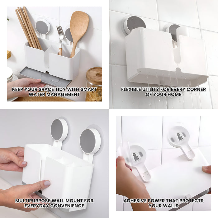 Material: Durable plastic Color: White Mounting Type: Adhesive (No