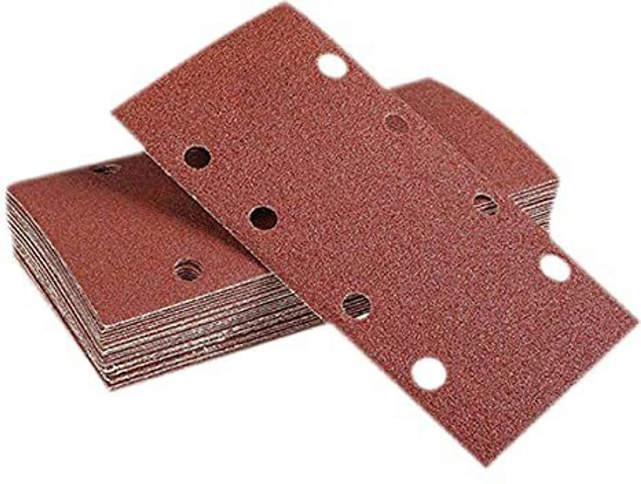 iBELL 187 X 90 MM Sanding Discs Hook and Loop Pads for Finishing Sanders Garnet Sandpaper ( Pack of 10)