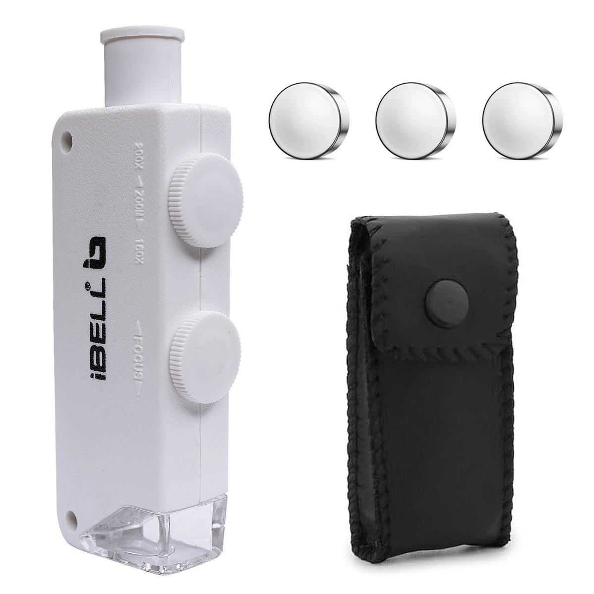 iBELL Professional Pocket Microscope IBL-ML16-20, 160X–200X Magnificat ...