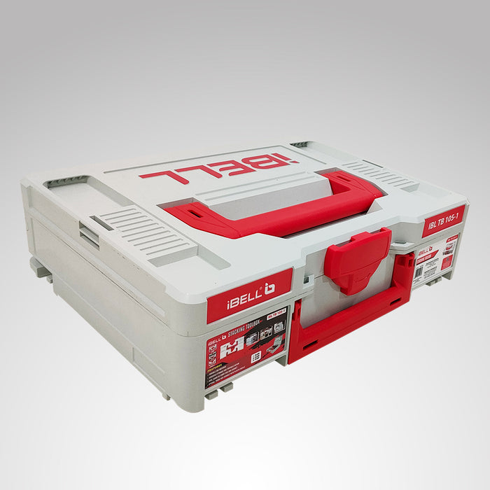 iBELL TB105-1 Stacking Multifunctional Tool Storage Box, PC+ABS plastic & 40 kg load capacity (when stacked) - 39x30x11 cm