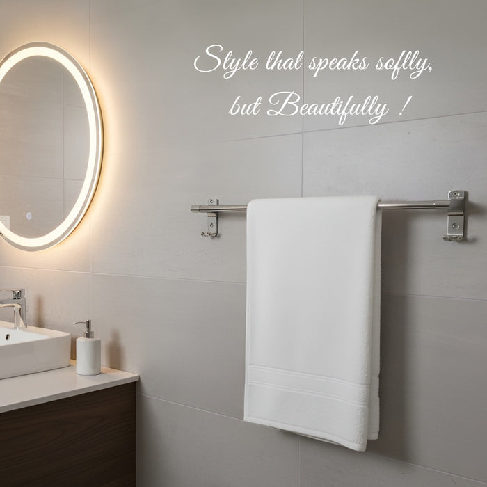 IBL 22-SH iBELL 60 cm (24-Inch) Wall Mount Stainless Steel Towel Rod with 2 Hooks for Loofah or Bathing Sponge | Anti-Rust Towel Rack for Bathroom