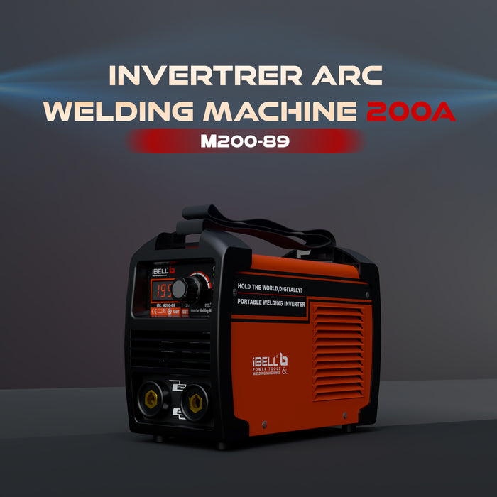 iBELL 200-89 Inverter ARC Compact Welding Machine (IGBT) 200A with Hot Start and Anti-Stick Functions - 1 Year Warranty
